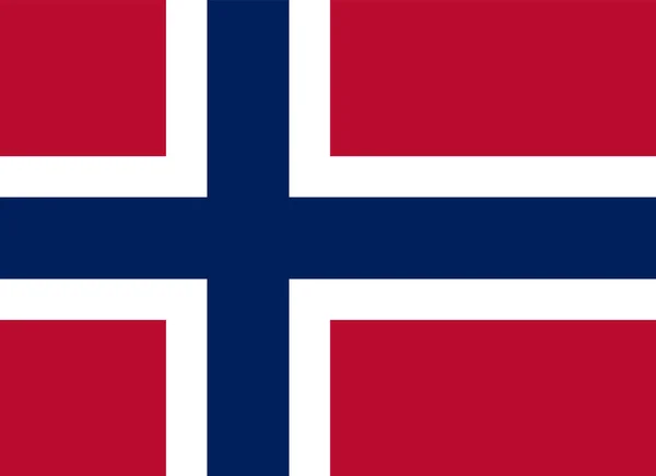 Norveç bayrağı. vektör çizim