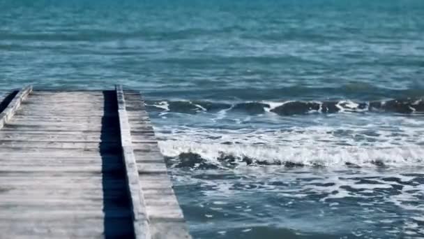 Pier Sea Ocean Boardwalk Coast — Vídeo de Stock