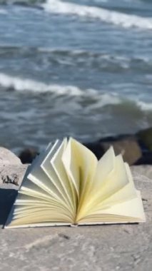 Rüzgâr Notebook Sayfalarını Deniz zemininde Çeviriyor