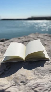 Rüzgâr Notebook Sayfalarını Deniz zemininde Çeviriyor