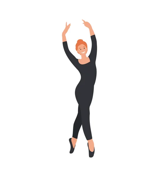 Ballet Danseres Meisje Cartoon Girl Woman Classic Choreography Danser Roze — Stockvector