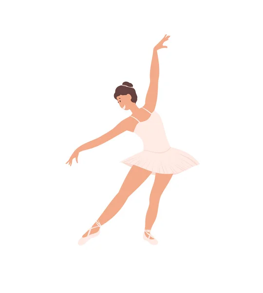 Ballerina Danza Classica Cartoon Girl Ballerina Coreografia Classica Donna Tutù — Vettoriale Stock
