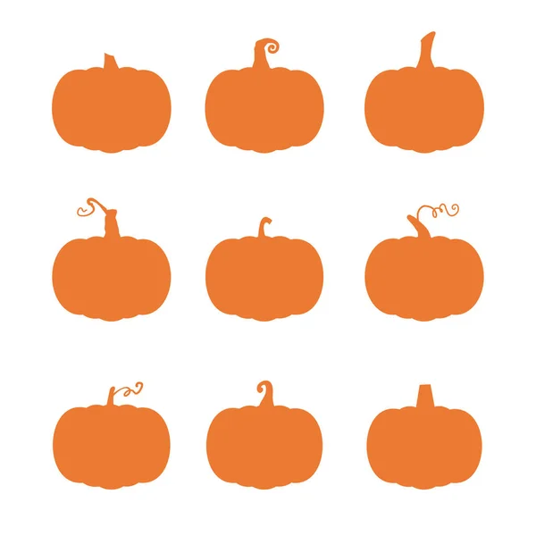 Pumpkin Collection Design Element Halloween Vector Illustration Isolated Background Cartoon — 스톡 벡터