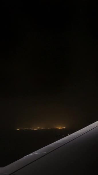 Skrzydło Samolotu Latające Chmurach Nieba Uderzenie Pioruna Wysokiej Jakości Materiał — Wideo stockowe