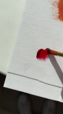 Fırça darbeleri. Yağlı boya. Yüksek kaliteli FullHD görüntüler