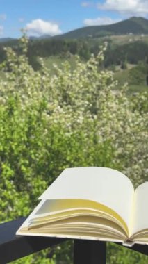 Doğada Açık Kitap. Yüksek kalite 4k görüntü