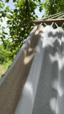 Hamaktaki yaprakların gölgeleri. Yüksek kalite 4k görüntü