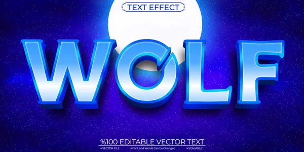 Blue Space Mood Light Arrière Plan Adn Blue Wolf Modifiable — Image vectorielle