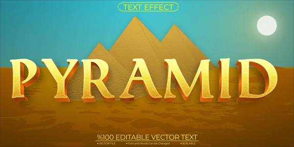 エジプトピラミッドの背景と金のピラミッド編集可能かつスケーラブル — ストックベクタ
