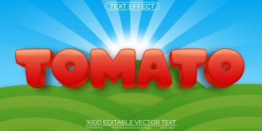 FArmer Arkaplan ve Kırmızı Domates Düzenlenebilir ve Ölçeklenebilir Vektör Te