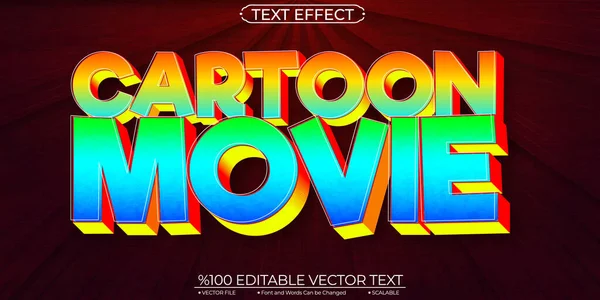 Glänzend Bunte Cartoon Film Editierbar Und Skalierbar Vektor Text Eeffect — Stockvektor