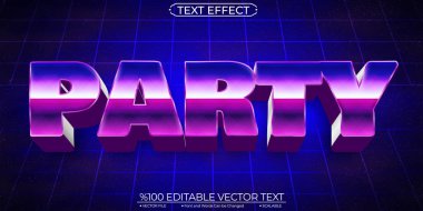 Retro Neon Arkaplan ve Neon Renkli Parti Düzenleme ve Scala