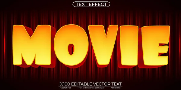 Film Bande Dessinée Orange Rouge Texte Vectoriel Modifiable Évolutif — Image vectorielle
