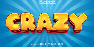 Çizgi Metin Efekti Çılgın Düzenlenebilir ve Ölçeklenebilir Vektör Metni Efekti