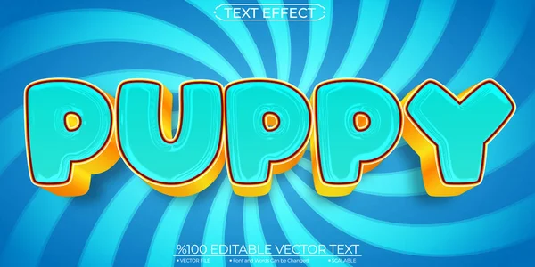 Çizgi Roman Metni Efekti Comic Gold Puppy Düzenleme ve Ölçeklenebilir Templ