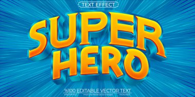Blue and Yellow Super Hero Editable and Scalable Template Vector