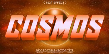 Dark Space and Shiny Orange Cosmos Editable and Scalable Templat