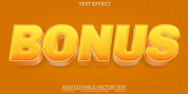 Gold Bold Bonus Editable and Scalable Template Vector Text Effec