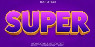 Cartoon Text Effect Blue and  Bronze Super Editable and Scalable