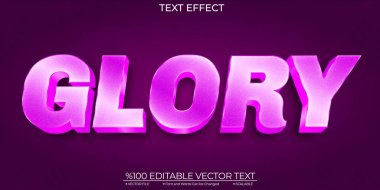 Purple Bold Shiny Glory Editable and Scalable Template Vector Te
