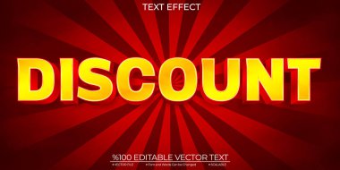 Kırmızı ve Altın İndirimli Düzenlenebilir ve Ölçeklenebilir Şablon Vecto