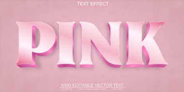 Cartoon Text Shiny Pink Editable and Scalable Template Vector Te