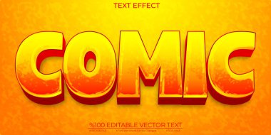 Bold Yellow and Red Gang Editable and Scalable Template Vector Text Effect
