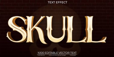 Red and Gold Bold Cartel Editable and Scalable Template Vektor Text Effect