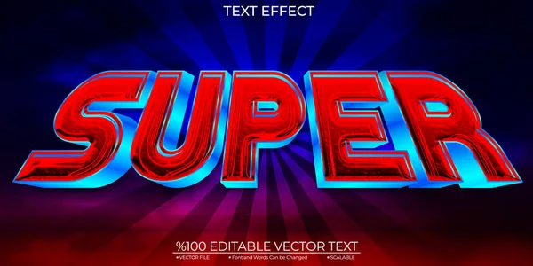 Moderner Text Blue Rocket Template Editierbare Vektortexteffekte — Stockvektor