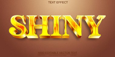 Altın Metin, Parlak Şablon Düzenlenebilir 3d Vektör Metin Efekti