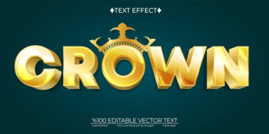 Altın Taç Düzenlenebilir Metin Efekti