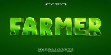 Kalın Yeşil Çiftçi Düzenlenebilir Metin Efekti
