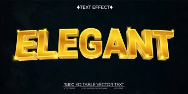 Parlak Altın Zarif Düzenlenebilir Metin Efekti