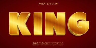 Kalın Altın Kral Düzenlenebilir Metin Efekti