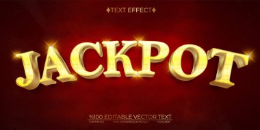 Altın Piyango 3B Düzenlenebilir Metin Efekti