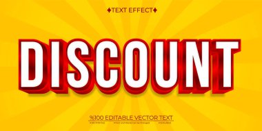  Kırmızı ve Sarı Düzenlenebilir Vektör 3B Metin Efekti