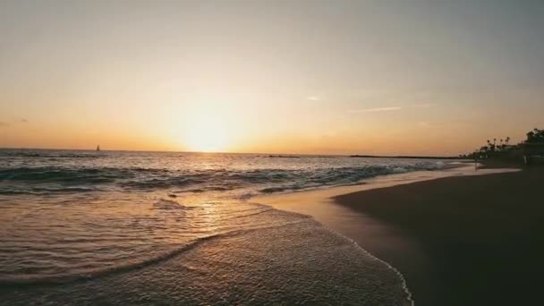 Вид Прекрасний Пляж Моря Або Океану — стокове відео