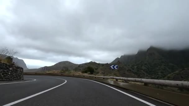 Punto Vista Filmato Guida Auto Attraverso Strada Tropicale Dell Isola — Video Stock