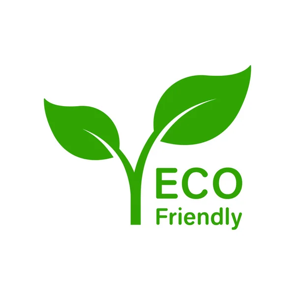 Ecological Organic Plant Symbol Healthy Food Bio Plant Stamp Eco — Stock Vector