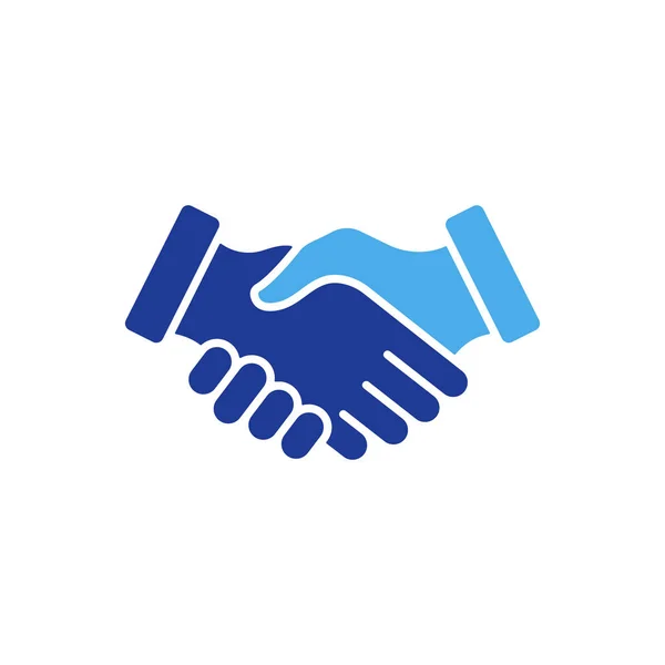 Handshake Partnership Professional Silhouette Icon Hand Shake Business Deal Color — Stock Vector