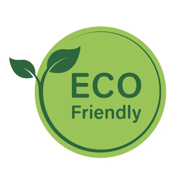 Eco Friendly Emblema Para Producto Símbolo Ecológico Planta Ecológica Para — Archivo Imágenes Vectoriales