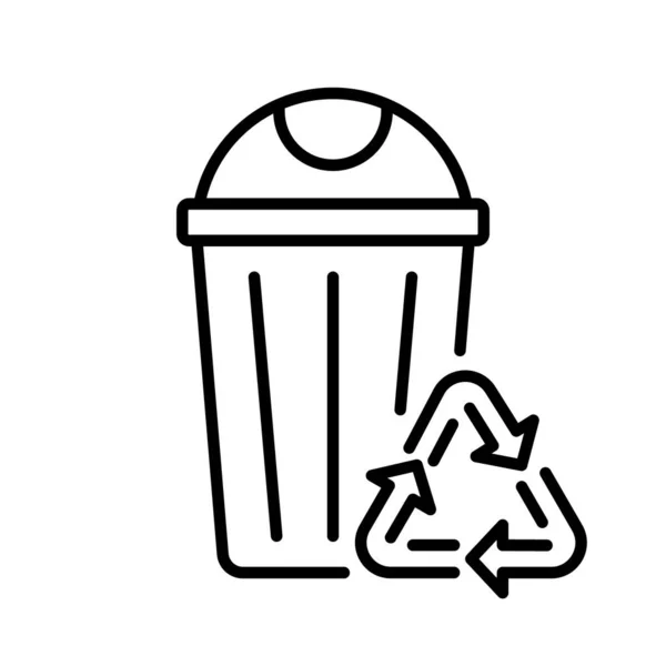 Cesta Reciclagem Ecológica Ícone Esboço Conservação Ambiente Reutilize Eco Container —  Vetores de Stock