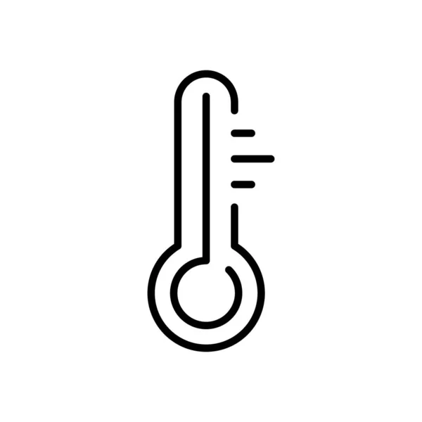 Termometer Medicin Verktyg Linje Ikonen Instrument För Temperaturmätning Celsius Eller — Stock vektor