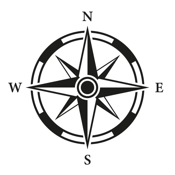 Rose Wind Navigation Retro Equipment Sign Adventure Direction Arrow North — Stockový vektor