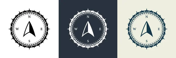 Rose Wind Navigation Retro Equipment Εγγραφείτε Adventure Direction Arrow North — Διανυσματικό Αρχείο