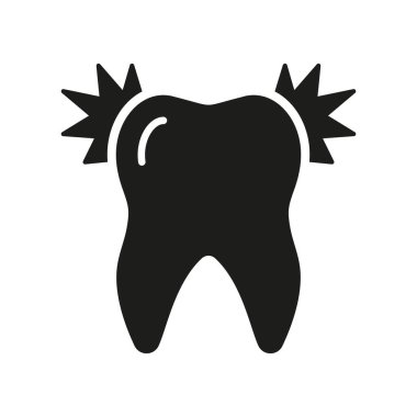 Toothache Silhouette Icon. Dentistry Symbol. Oral Healthcare Problem Glyph Pictogram. Dental Treatment Solid Sign. Teeth Pain. Tooth Ache, Sensitivity or Painful. Isolated Vector Illustration.