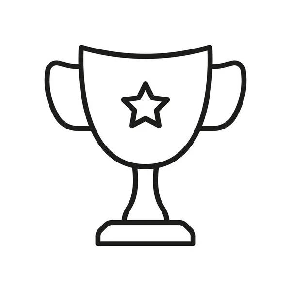Εικονίδιο Γραμμής Goblet Κύπελλο Trophy Για Την Επιτυχία Νικητής Στο — Διανυσματικό Αρχείο