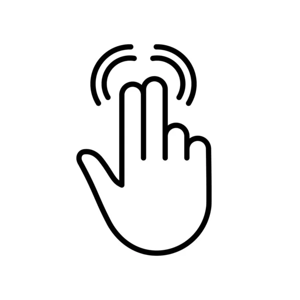 Pinch Screen Gesture Hand Finger Swipe Line Icon Rotate Screen — Stockový vektor
