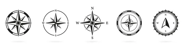 Dirección Navegación Hacia Norte Sur Oeste Este Símbolo Equipo Navegación — Vector de stock