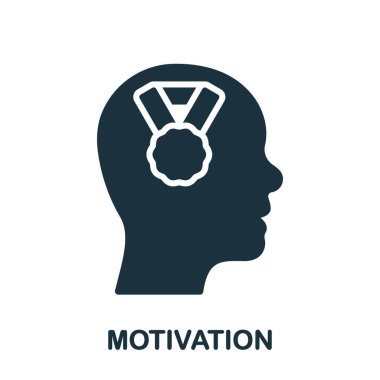 Motivasyon Silueti Simgesi. Dayanıklılık ve Tanınma Grafiği. Katı İşaretin Geliştirilmesi İçin Teşvik. Koç Motivates Şampiyon Süreç Sembolü. İzole Vektör İllüstrasyonu.